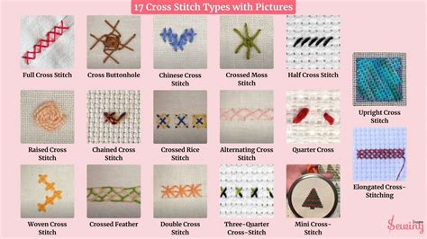 Close-up of cross-stitch details, showing metallic thread and different stitch types