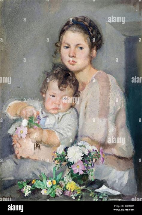 Armando Spadini - Bambini e Fiori