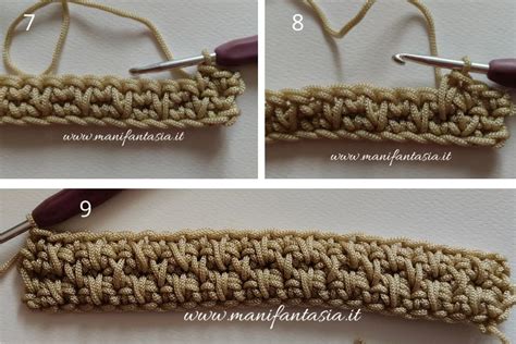 Scaldacollo all'uncinetto con punto canestro
