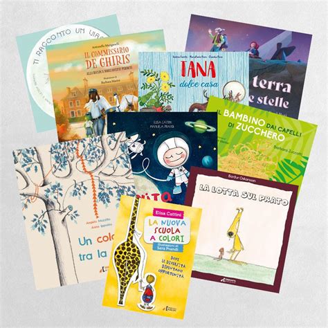 libreria per bambini con albi illustrati colorati