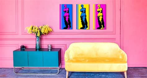 Quadro moderno con grafica del ciuccio napoletano in stile pop art