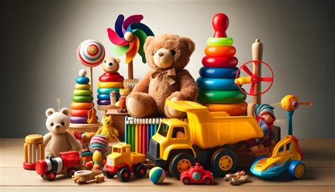 Espositore di giocattoli colorati in un ambiente moderno