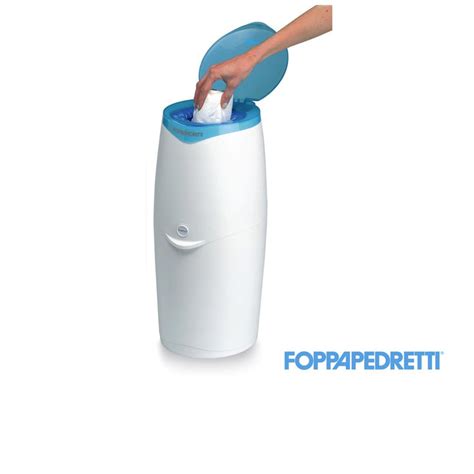 Dettaglio meccanismo di chiusura del bidoncino mangiapannolini Maialino