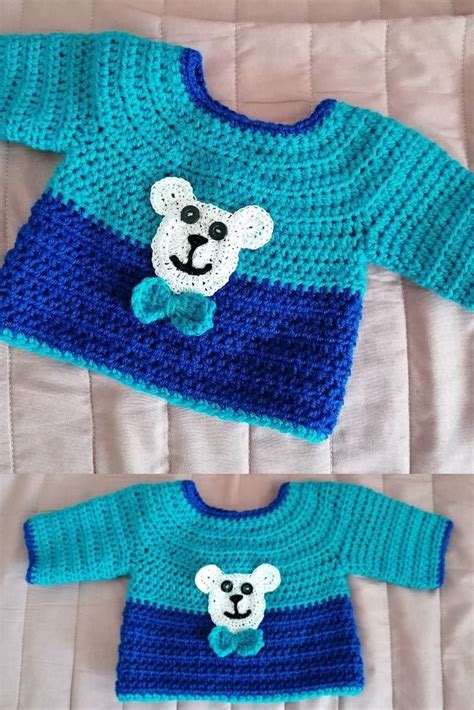 Maglioncino invernale per bambino all'uncinetto