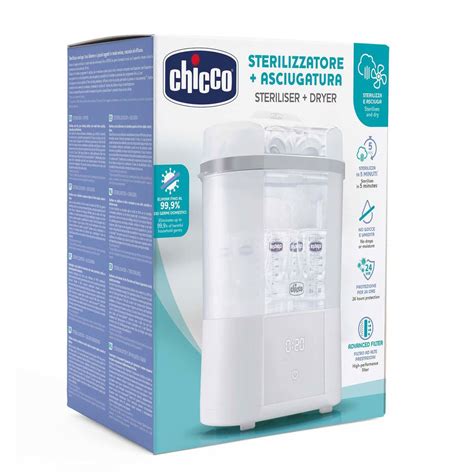 Confronto dei modelli di sterilizzatori Chicco (SterilNatural 2in1, con Asciugatura, Scaldabiberon con sterilizzatore)