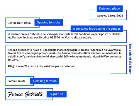 Schermata di un'email formale ben redatta su un dispositivo mobile