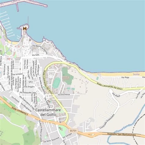 Mappa del Golfo di Castellammare con Terrasini
