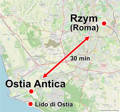 Mappa di Ostia Lido con indicazione della posizione dell'ospedale
