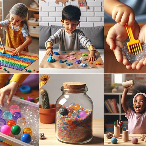 bambino che esplora diversi materiali sensoriali con le mani
