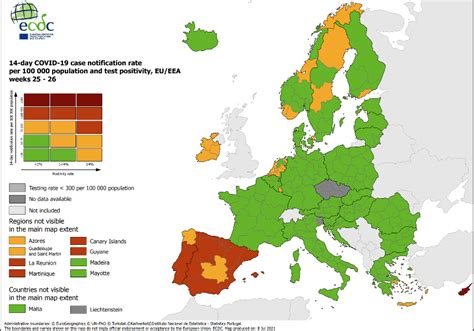 Mappa diffusione variante Delta in Europa