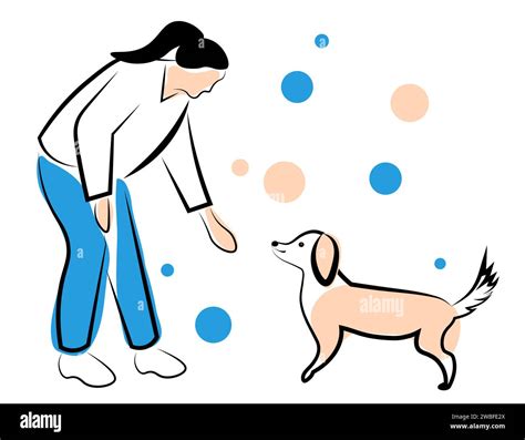 Illustrazione donna incinta e cane in passeggiata