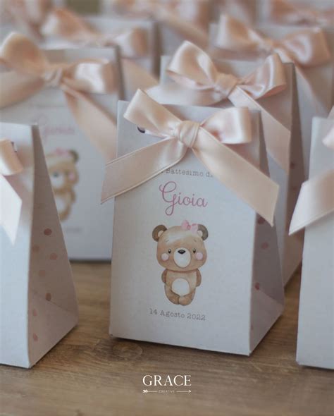 Scatoline portaconfetti a tema nascita con decorazioni dolci