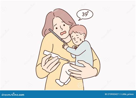 illustrazione schematica che mostra il termometro pediatrico e medicinali di base per bambini