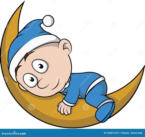 Bambino sdraiato in navicella