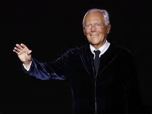 Ritratto di Giorgio Armani in età avanzata