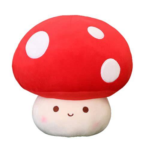 Cuscino di peluche a forma di fungo