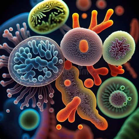 illustrazione microscopica di batteri lattobacilli e candida