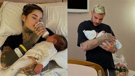 Zoe Cristofoli e Theo Hernandez con i figli