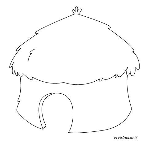 Disegno di una tipica capanna africana