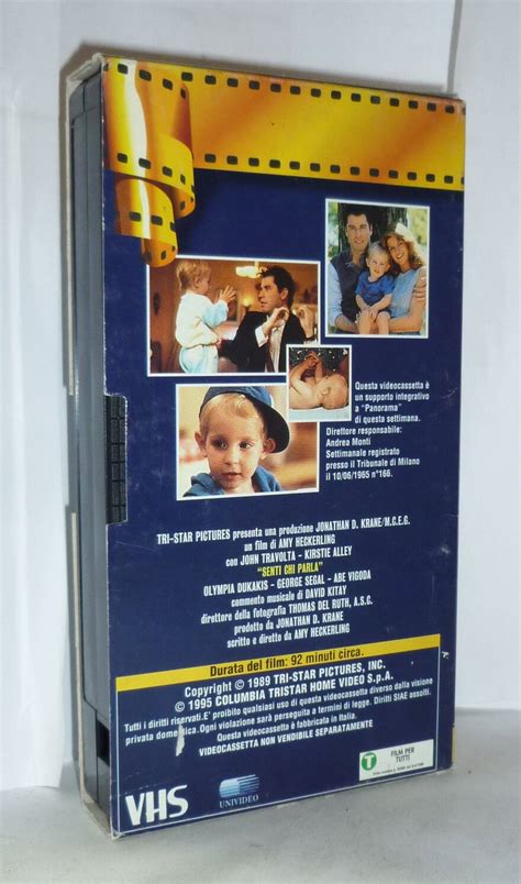 Locandina storica del primo film Senti chi parla con John Travolta e Kirstie Alley