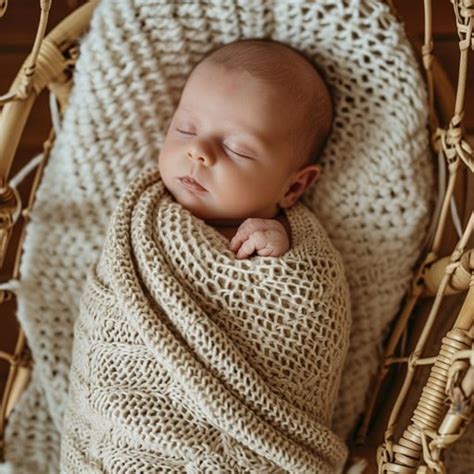 Example of a softly lit newborn photo with neutral colors