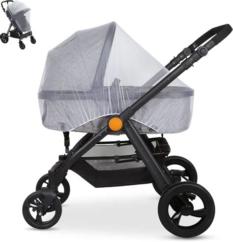 Zanzariera universale per passeggino installata su diversi tipi di attrezzature per bambini (carrozzina, seggiolino auto, culla)