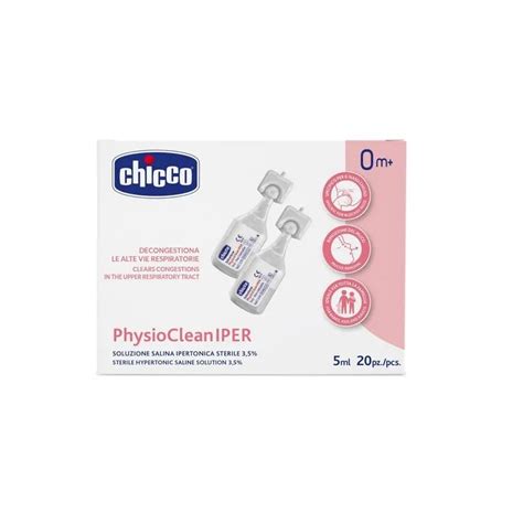Confezione di Chicco PhysioClean Iper Soluzione Salina Ipertonica