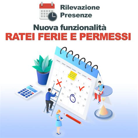 Infografica che illustra il calcolo dei ratei di ferie