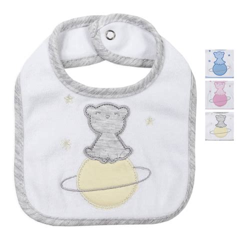 Vari tipi di bavaglini per neonati con materiali e design diversi