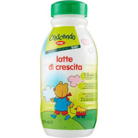 Gamma completa di prodotti Crescendo Coop per l'infanzia, inclusi alimenti biologici