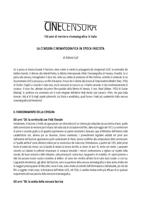 Documento storico di censura musicale in Italia