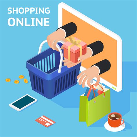 Online shopping experience graphic