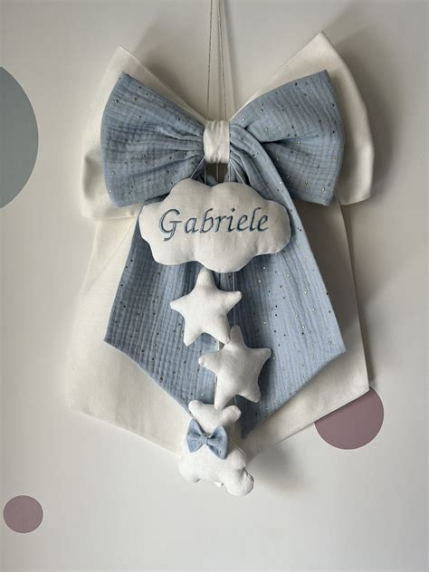 Esempio di fiocco nascita personalizzato con nome del bambino