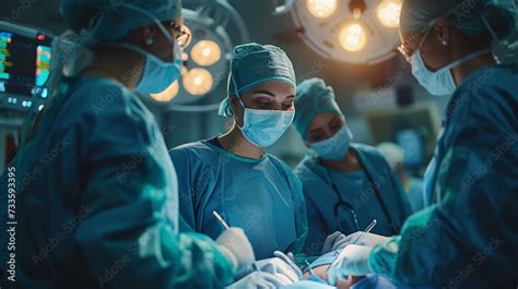 Surgical team in an operating room