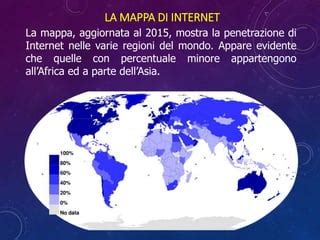 Mappa che mostra la penetrazione di Internet e dei social media per paese