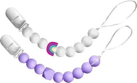 Silicone pacifier holder with pacifier