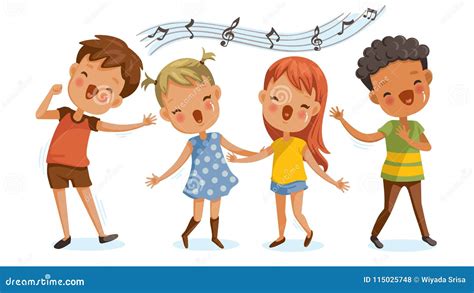 Bambini che giocano e cantano con allegria