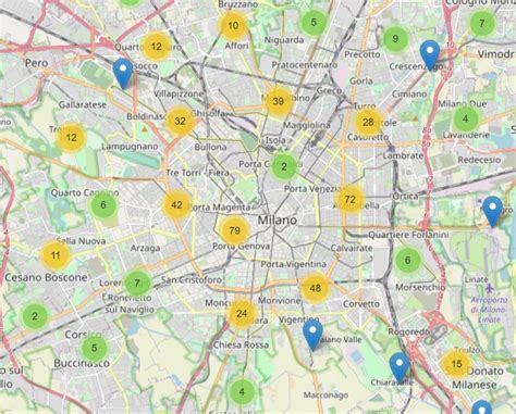 Mappa degli ospedali coinvolti a Milano e dintorni