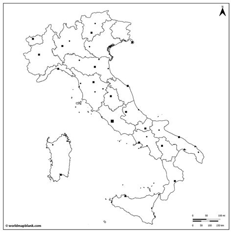 mappa dell'Italia con punti che indicano le tappe di un tour