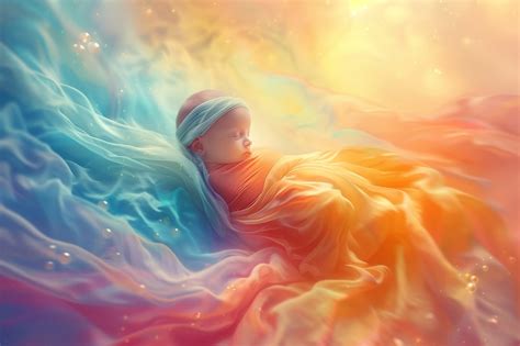Bambino nel grembo materno che ascolta la voce della mamma