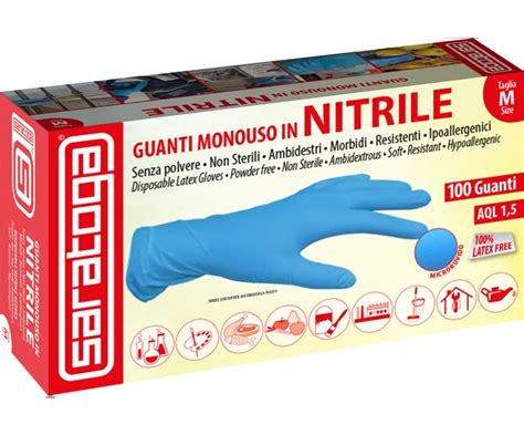 Guanti monouso per manipolazione fluidi biologici