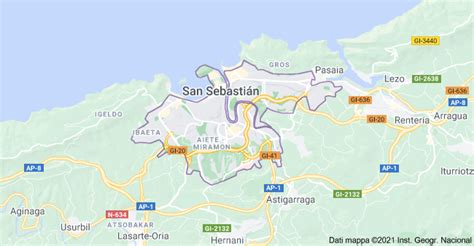 Mappa delle cliniche a San Sebastián