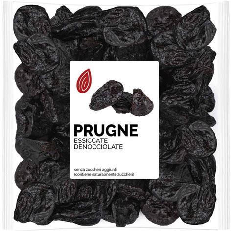 Porzione di prugne secche
