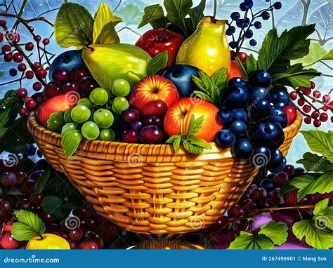 Cesto di frutta varia e colorata