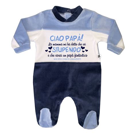 tutina neonato personalizzata con dedica al papà
