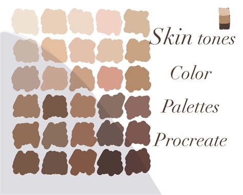 Tavolozza colori per pelle