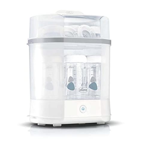 diversi tipi di sterilizzatori per biberon (a vapore, a freddo, da microonde)