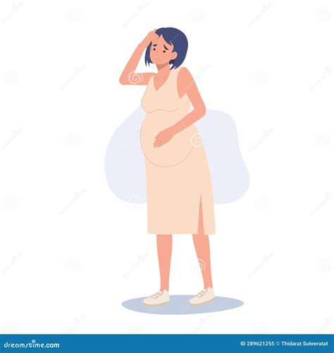 illustrazione di una donna incinta che si sente a disagio a causa del prurito