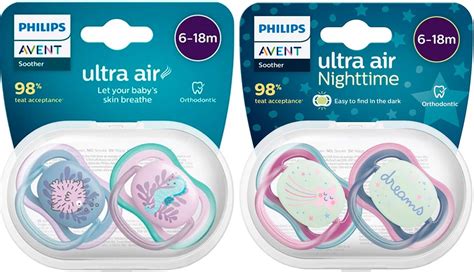 Design ortodontico del ciuccio Philips Avent per un corretto sviluppo orale