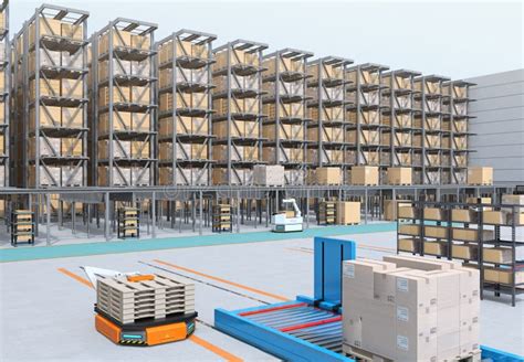 Dettaglio di un moderno centro di logistica automatizzata